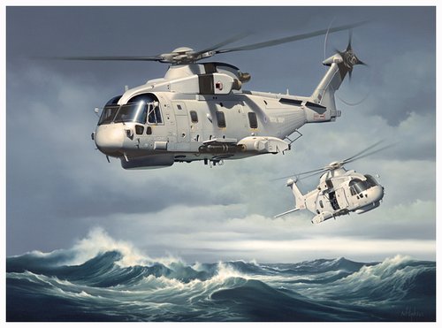 首批EH101灰背隼改进型直升机交付英国海军